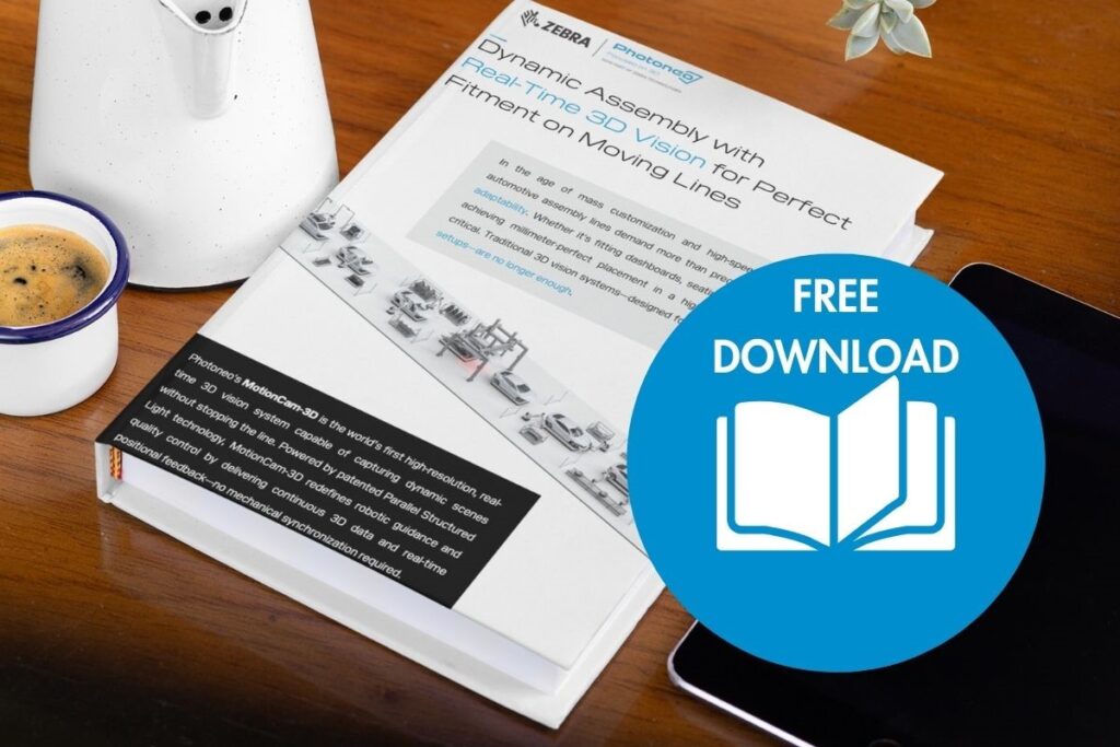 Photoneo's e-book about car manufacturing automation and 3D vision-guided robotics in automotive industry. 