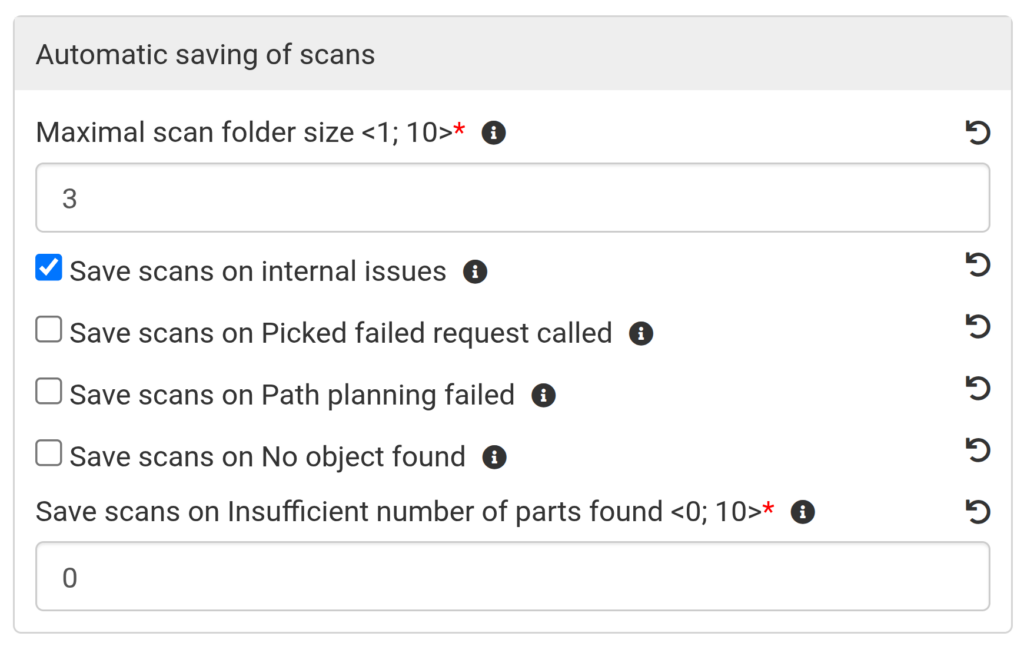 Enhanced automated diagnostics window in Bin Picking Studio 1.10